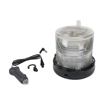 Larson Electronics Larson Electronics SLEDB-5-M-AMB 12V Rechargeable High Output LED Strobing Beacon; Permanent & Magnetic Mount - Amber SLEDB-5-M-AMB